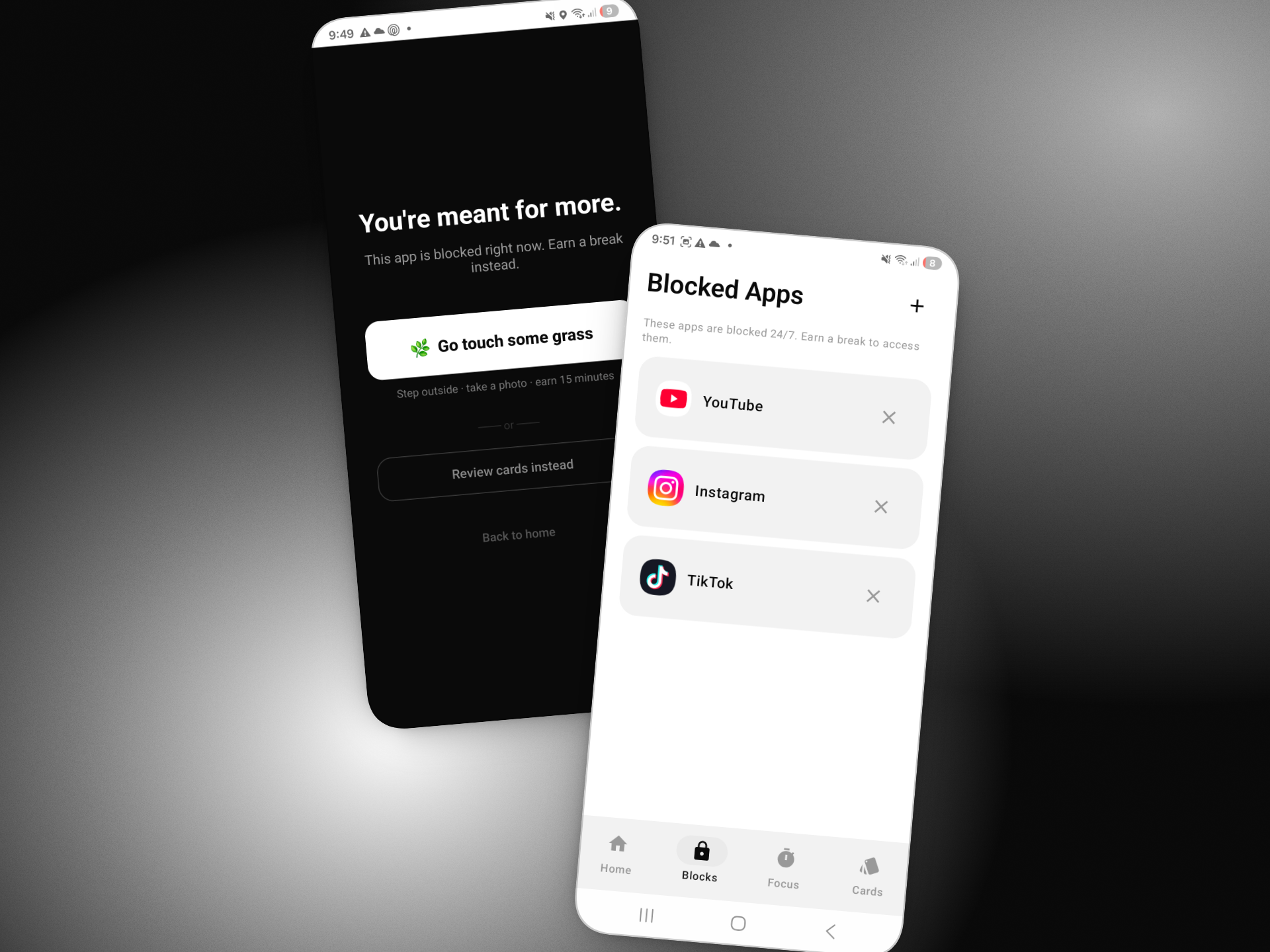 Meant for More app — blocked app screen